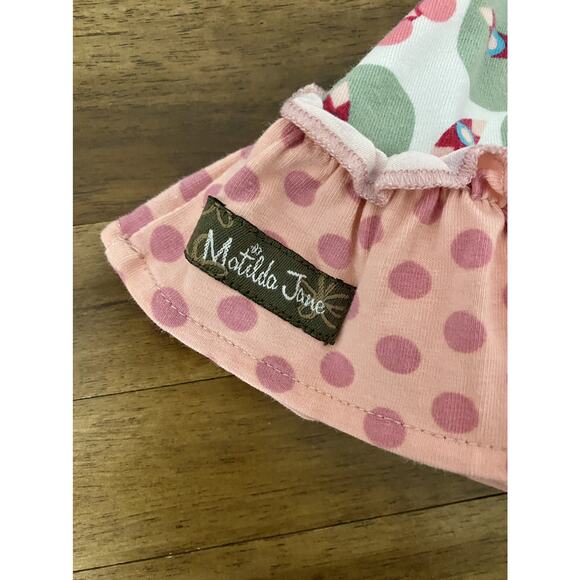 Matilda Jane Happy and Free Life Is A Beach Pink Green Floral Short Sleeve Top 2 - Picture 5 of 8